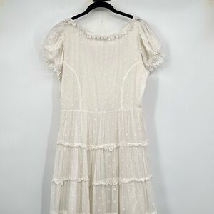Elegant White Ruffled Dress Doen Dress